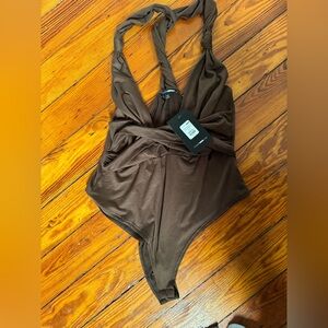 3 for $10 Knot Your Only One Bodysuit Brown NWT Fashion Nova XL